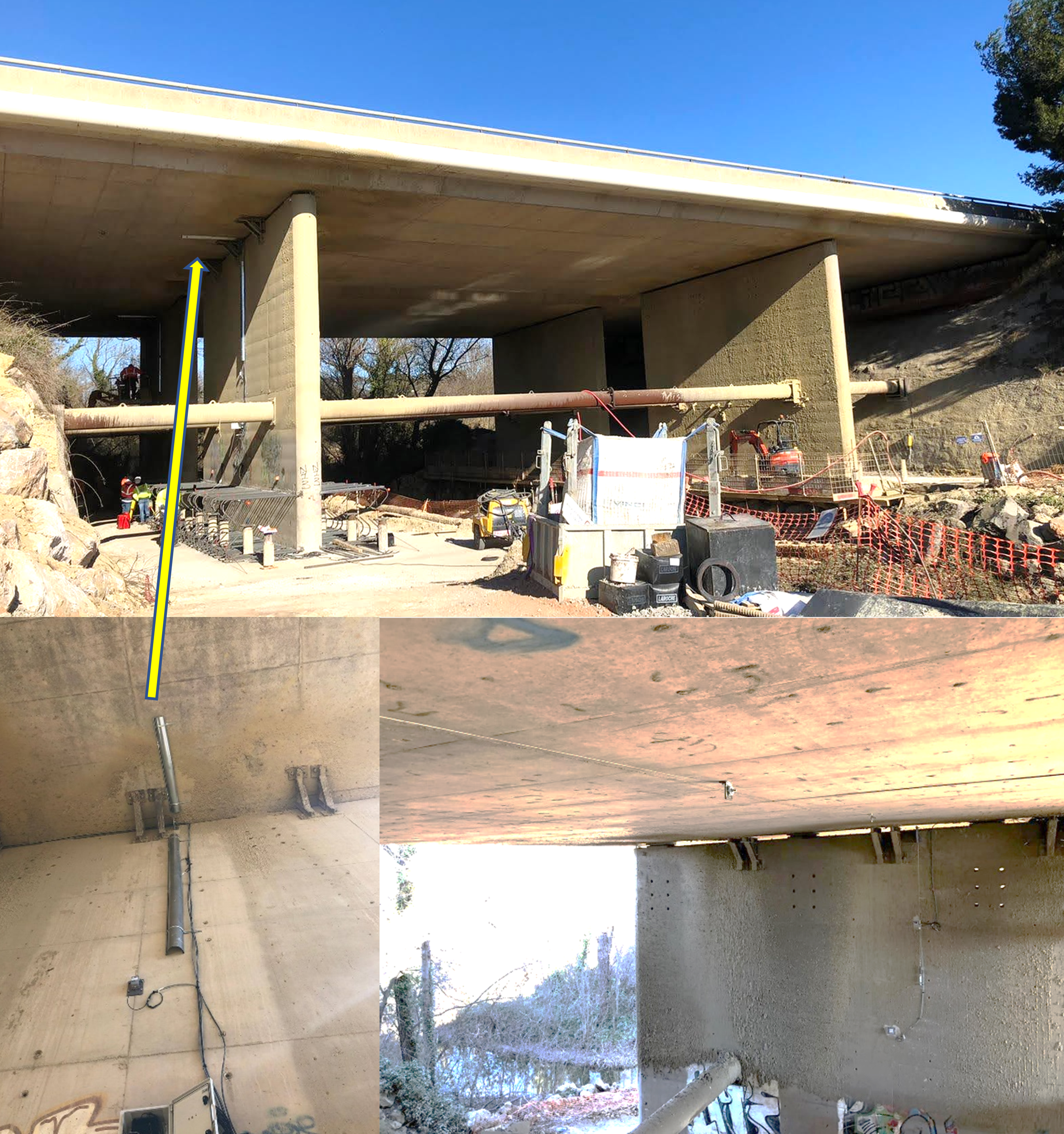 Surveillance pendant travaux de confortation du pont sur le Pallas (Loupian 34)